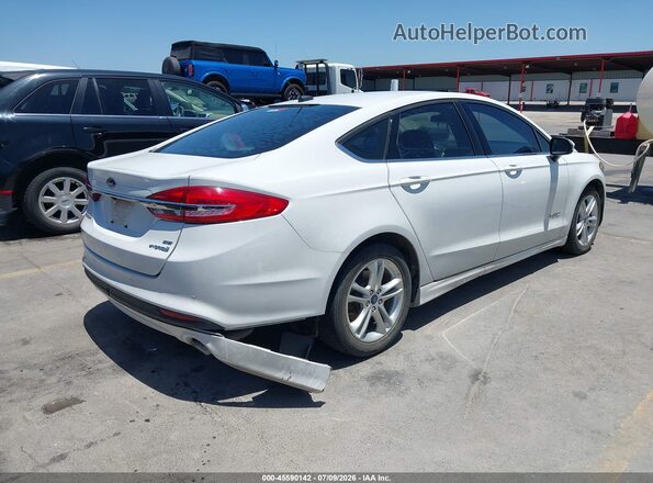3FA6P0LU6JR274413 2018 FORD FUSION HYBRID White Rear right