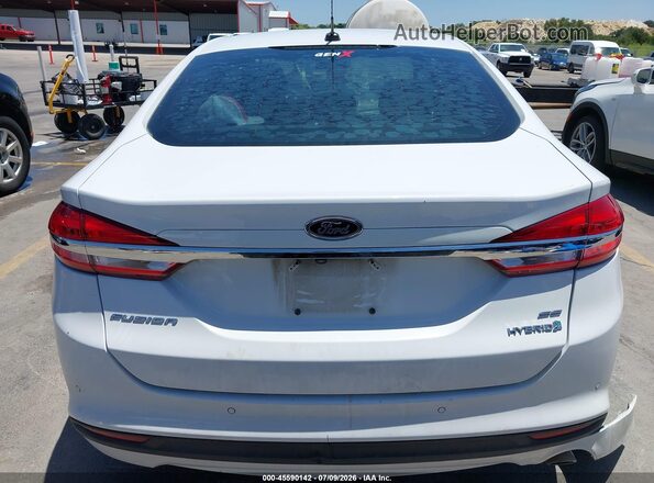 3FA6P0LU6JR274413 2018 FORD FUSION HYBRID White 
