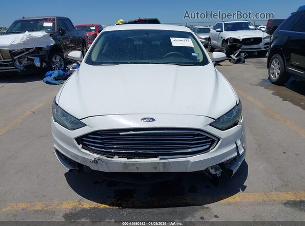 3FA6P0LU6JR274413 2018 FORD FUSION HYBRID White Instrument cluster view