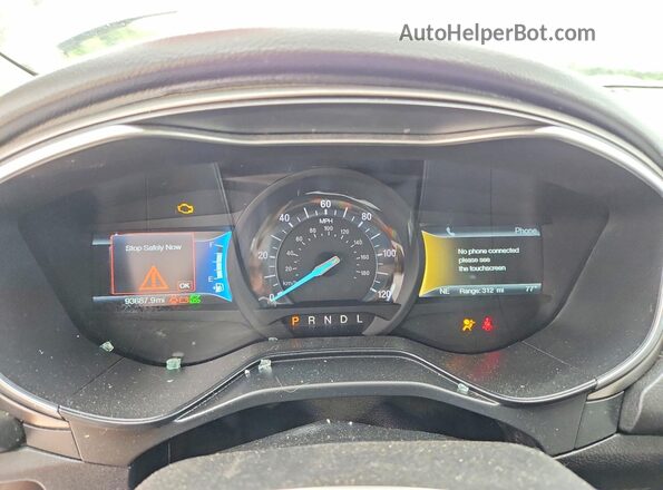 3FA6P0LU6LR185394 2020 FORD FUSION Silver Вид щитка приладів