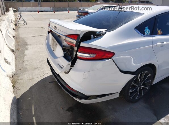 3FA6P0LU7HR358475 2017 FORD FUSION HYBRID White Front view