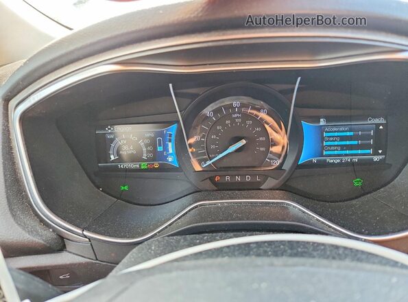 3FA6P0LU7JR274534 2018 FORD FUSION Gray ხელსაწყოთა პანელის ხედი