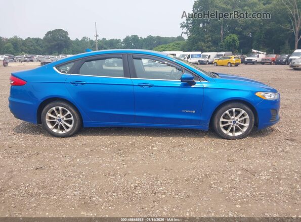 3FA6P0LU7KR110508 2019 FORD FUSION HYBRID Blue უკანა სალონის ხედი