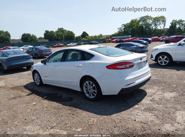 3FA6P0LU7KR137739 2019 FORD FUSION HYBRID White Trasero izquierdo