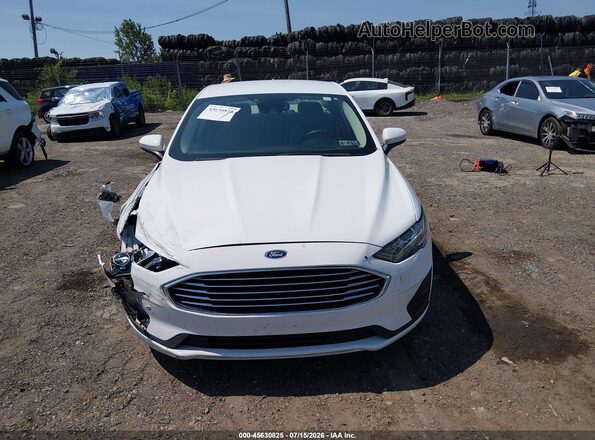 3FA6P0LU7KR137739 2019 FORD FUSION HYBRID White Vista del cuadro de instrumentos