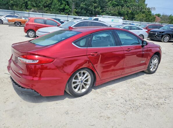 3FA6P0LU7KR222774 2019 FORD FUSION Бордовый Задняя правая четверть