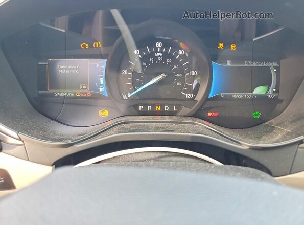 3FA6P0LU7KR238635 2019 FORD FUSION Черный Вид щитка приборов