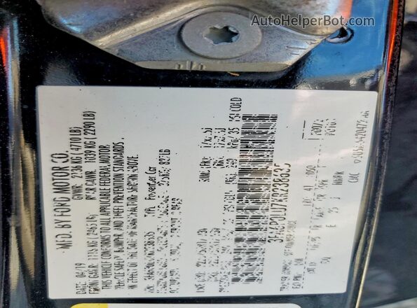 3FA6P0LU7KR238635 2019 FORD FUSION Черный Вид подкапотного пространства