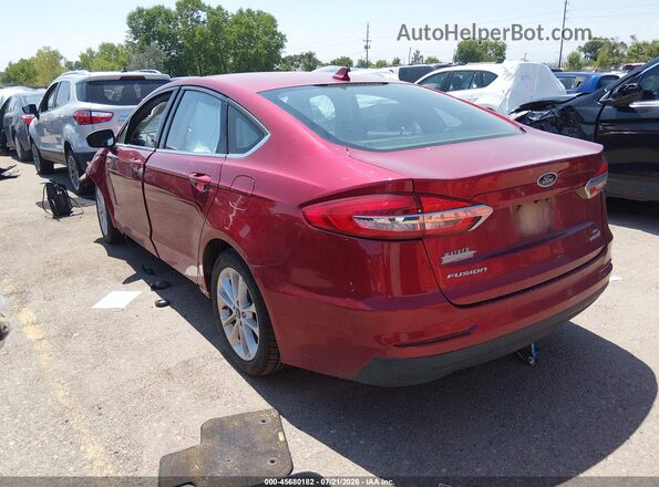 3FA6P0LU7KR262871 2019 FORD FUSION HYBRID Red Tył lewy