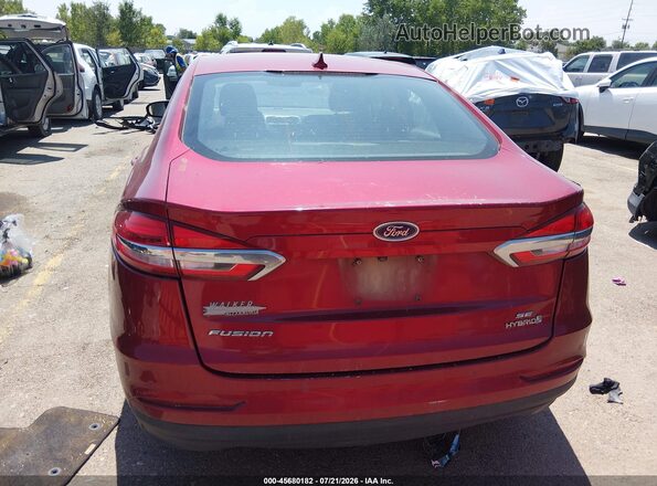 3FA6P0LU7KR262871 2019 FORD FUSION HYBRID Red 