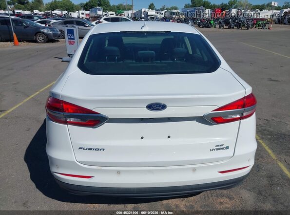 3FA6P0LU7KR274891 2019 FORD FUSION HYBRID White 