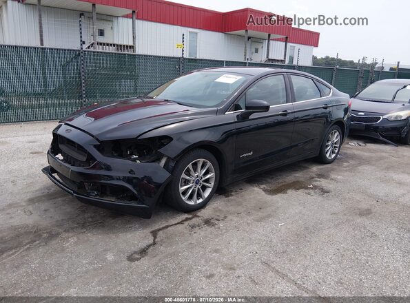 3FA6P0LU8HR386754 2017 FORD FUSION HYBRID Black Front left