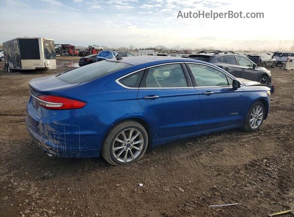 3FA6P0LU8HR400507 2017 FORD FUSION Синий Задняя правая четверть