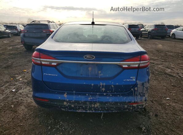 3FA6P0LU8HR400507 2017 FORD FUSION Синий Вид сзади