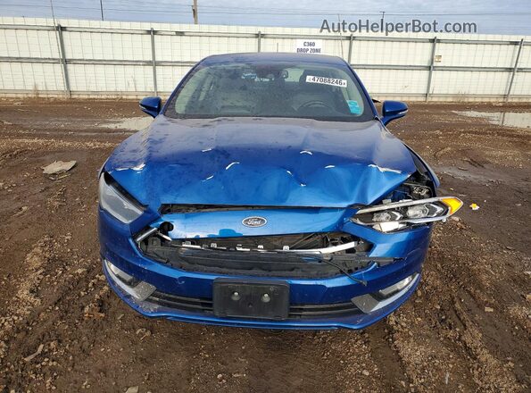 3FA6P0LU8HR400507 2017 FORD FUSION Синий Вид спереди