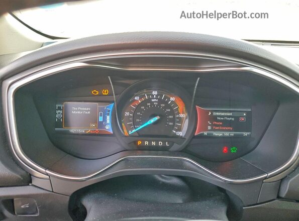 3FA6P0LU8HR400507 2017 FORD FUSION Синий Вид щитка приборов