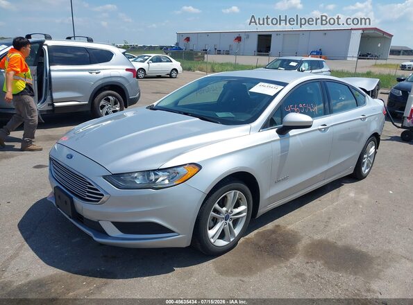 3FA6P0LU8JR115148 2018 FORD FUSION HYBRID Серебряный Передняя левая четверть