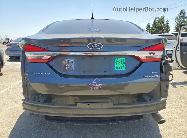 3FA6P0LU8JR219848 2018 FORD FUSION Серый Вид сзади