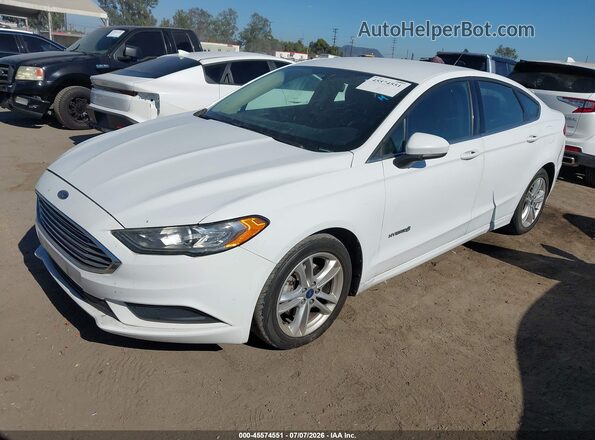 3FA6P0LU8JR269651 2018 FORD FUSION HYBRID White Передня ліва чверть