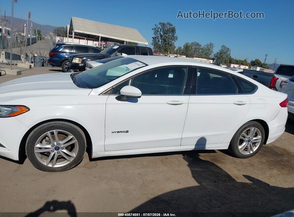 3FA6P0LU8JR269651 2018 FORD FUSION HYBRID White Панорамний вид салону 360°