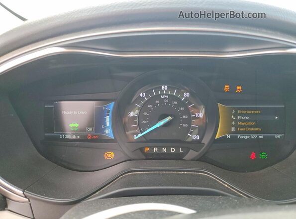 3FA6P0LU8KR148748 2019 FORD FUSION Угольный Вид щитка приборов