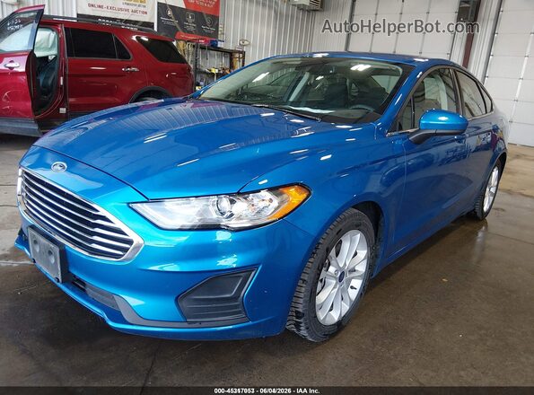 3FA6P0LU8LR196977 2020 FORD FUSION Blue Передня ліва чверть
