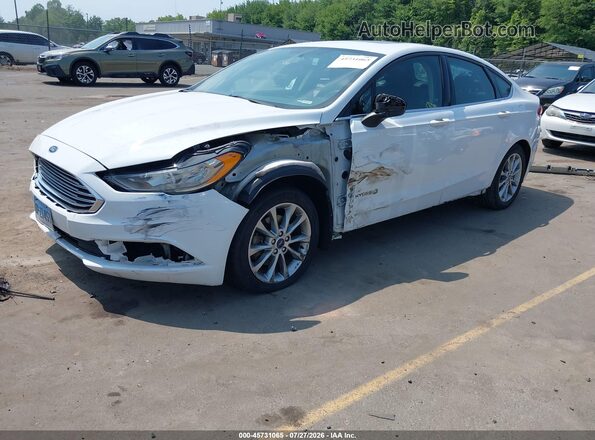 3FA6P0LU9HR158374 2017 FORD FUSION HYBRID White Передня ліва чверть