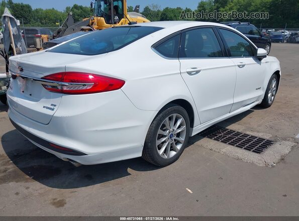 3FA6P0LU9HR158374 2017 FORD FUSION HYBRID White Задня права чверть