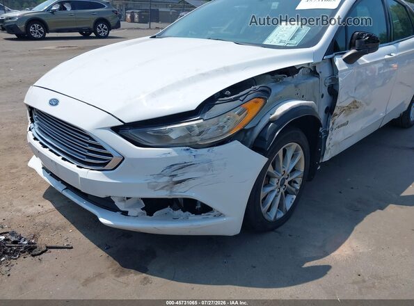 3FA6P0LU9HR158374 2017 FORD FUSION HYBRID White Вид спереду