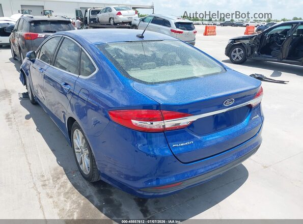3FA6P0LU9HR167463 2017 FORD FUSION HYBRID Blue Задня ліва чверть
