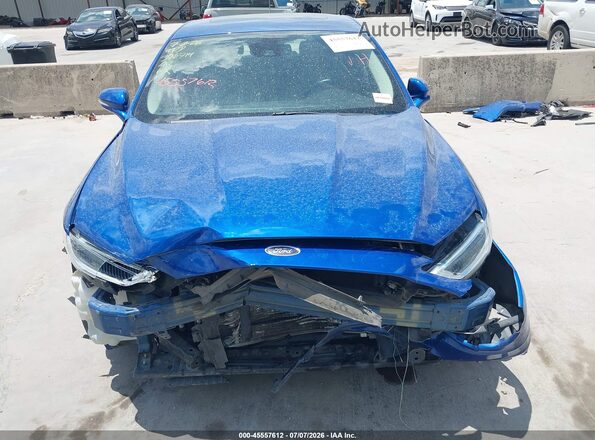 3FA6P0LU9HR167463 2017 FORD FUSION HYBRID Blue Вид задньої частини салону