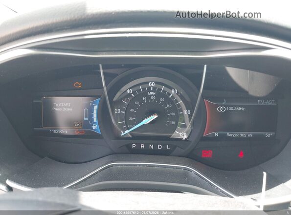 3FA6P0LU9HR167463 2017 FORD FUSION HYBRID Blue Вид задніх сидінь