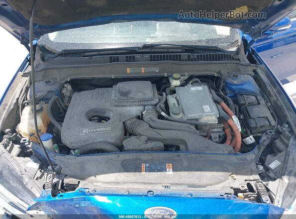 3FA6P0LU9HR167463 2017 FORD FUSION HYBRID Blue Вид ззаду