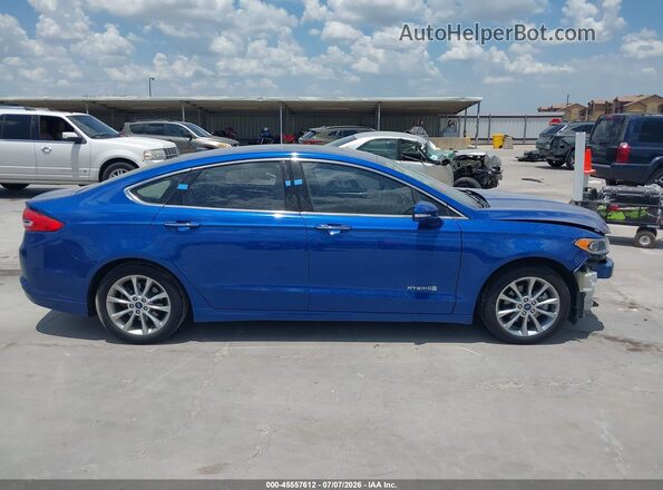 3FA6P0LU9HR167463 2017 FORD FUSION HYBRID Blue Панорамний вид салону 360°