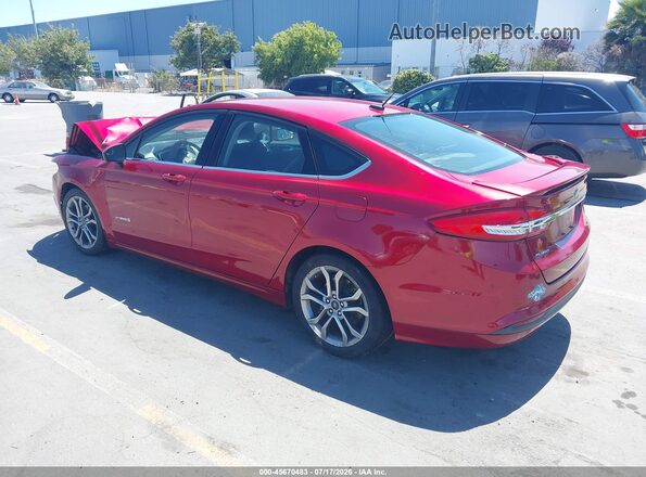 3FA6P0LU9HR253095 2017 FORD FUSION HYBRID Red Հետևի ձախ