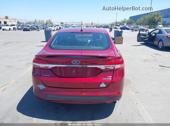 3FA6P0LU9HR253095 2017 FORD FUSION HYBRID Red 