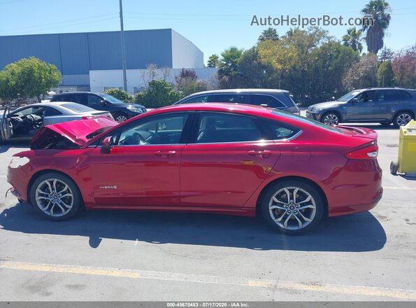 3FA6P0LU9HR253095 2017 FORD FUSION HYBRID Red 