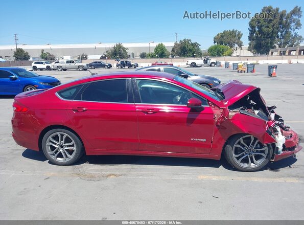 3FA6P0LU9HR253095 2017 FORD FUSION HYBRID Red Սալոնի 360 աստիճան տեսք