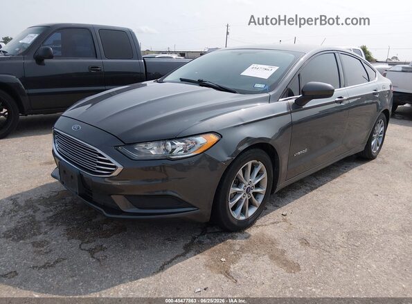 3FA6P0LU9HR254991 2017 FORD FUSION HYBRID Gray Передня ліва чверть