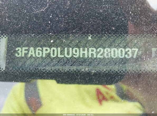 3FA6P0LU9HR280037 2017 FORD FUSION HYBRID White Engine compartment view