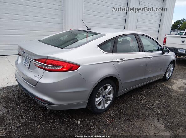3FA6P0LU9JR111853 2018 FORD FUSION HYBRID Silver Задня права чверть