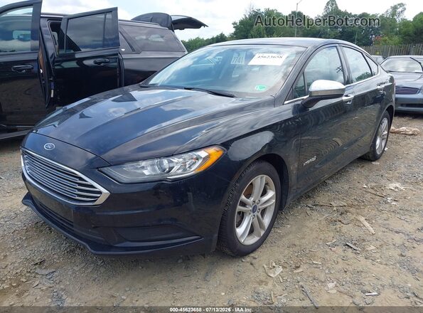 3FA6P0LU9JR147557 2018 FORD FUSION HYBRID Black Front left