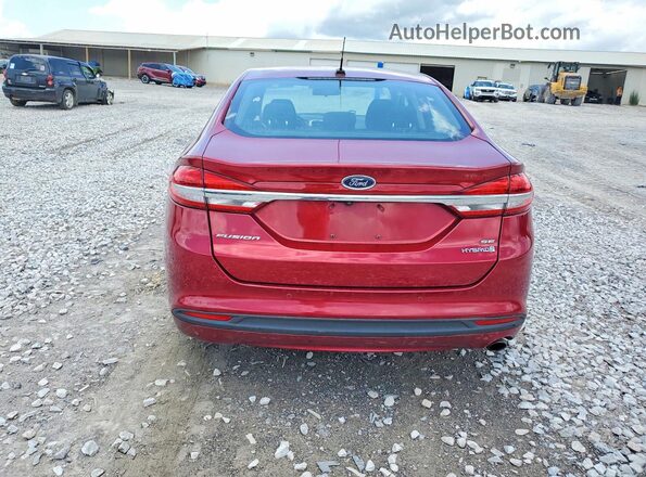3FA6P0LU9JR203769 2018 FORD FUSION Red Rear view