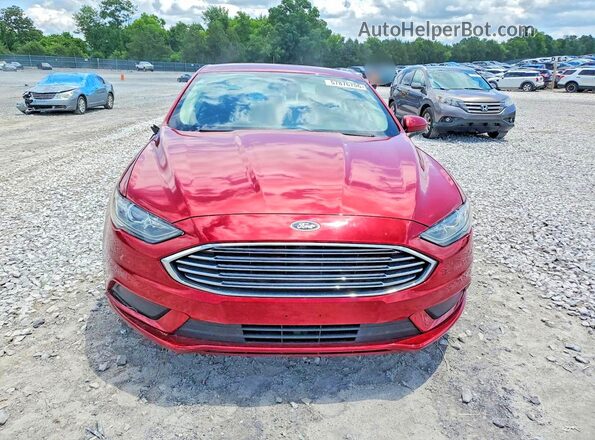 3FA6P0LU9JR203769 2018 FORD FUSION Red Front view