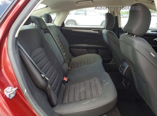3FA6P0LU9JR203769 2018 FORD FUSION Red Rear seats view