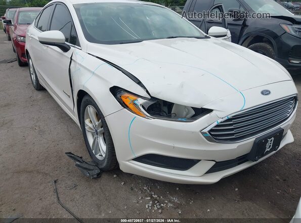 3FA6P0LU9JR235301 2018 FORD FUSION HYBRID White Դիմացի տեսք