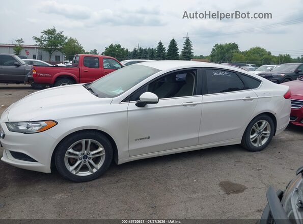 3FA6P0LU9JR235301 2018 FORD FUSION HYBRID White Սալոնի 360 աստիճան տեսք