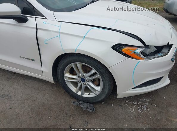 3FA6P0LU9JR235301 2018 FORD FUSION HYBRID White 