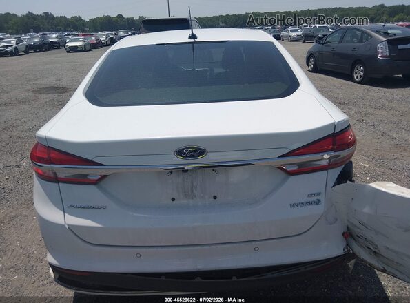 3FA6P0LU9JR253748 2018 FORD FUSION HYBRID White 