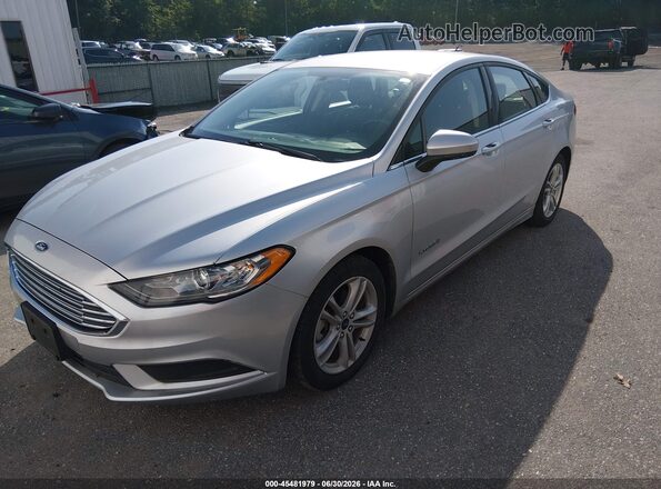 3FA6P0LU9JR254284 2018 FORD FUSION HYBRID Silver Առջևի ձախ երեք քառորդ տեսարան